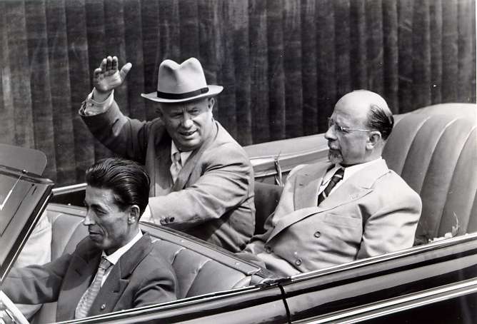 Kruschev and Adenauer Kicking Ass